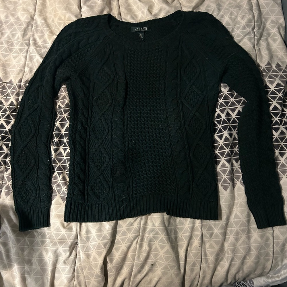 Green, Ralph Lauren crew neck.